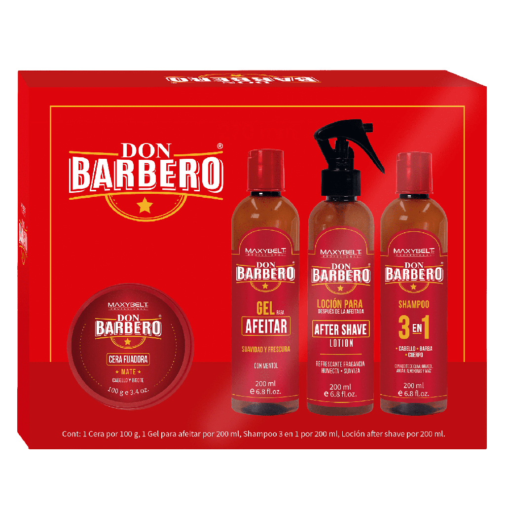 KIT DON BARBERO CERA FIJADORA MAXYBELT